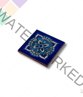 Toceto Diseño 10 x 10 cm (Modelo Jalisco) N°3 Fondo Azul