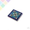 Toceto Diseño 10 x 10 cm (Modelo Creta) N°3 Fondo Azul